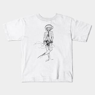 Drift Away - Original Pen and Ink Artwork Kids T-Shirt